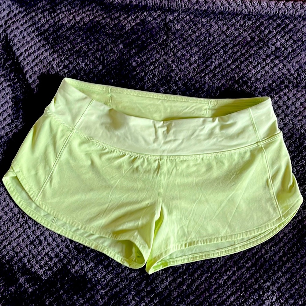 Lulu lemon highlighter green shorts